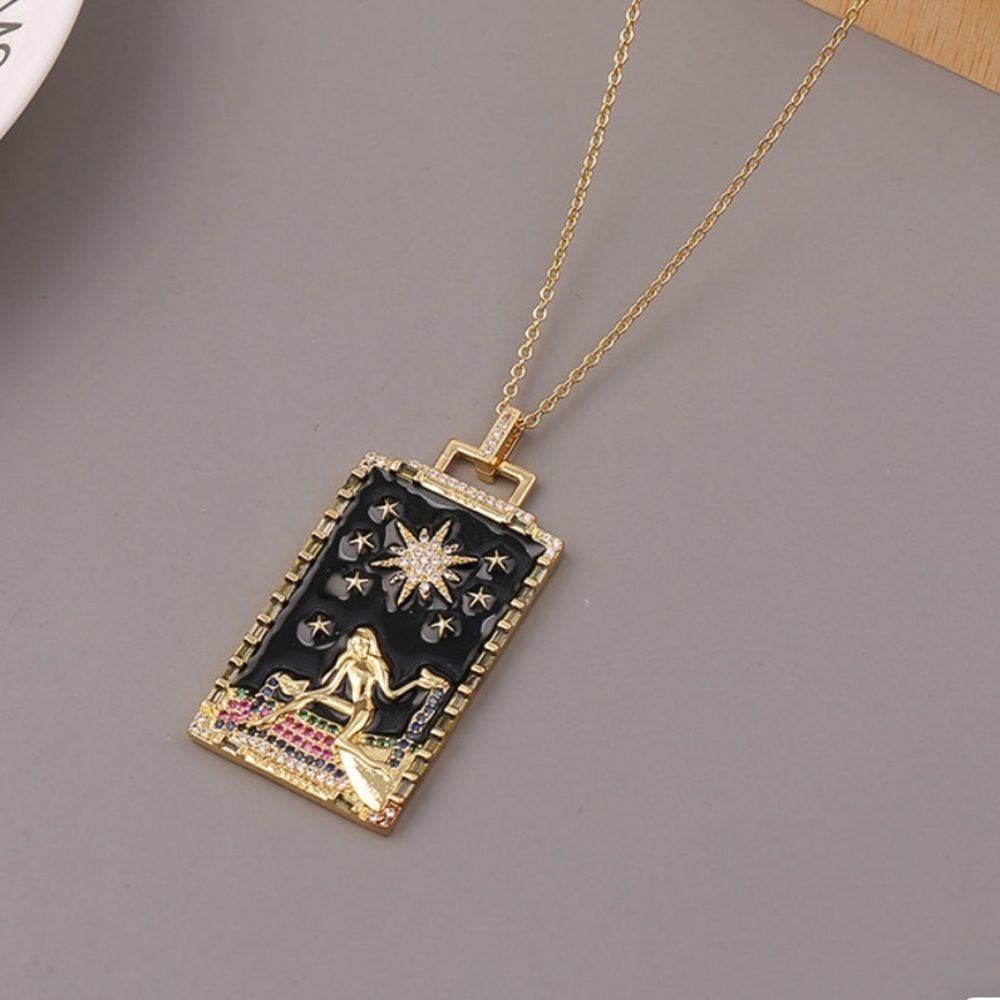 "The Star” Tarot card necklace